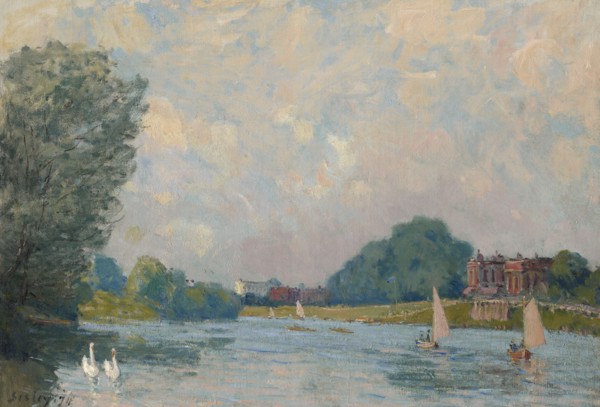 The Thames At Hampton Court, 1874. Creator: Alfred Sisley.