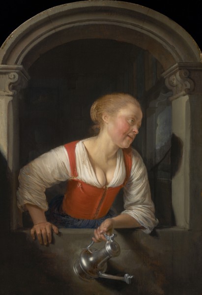 Girl At A Window, c1655. Creator: Gerrit Dou.