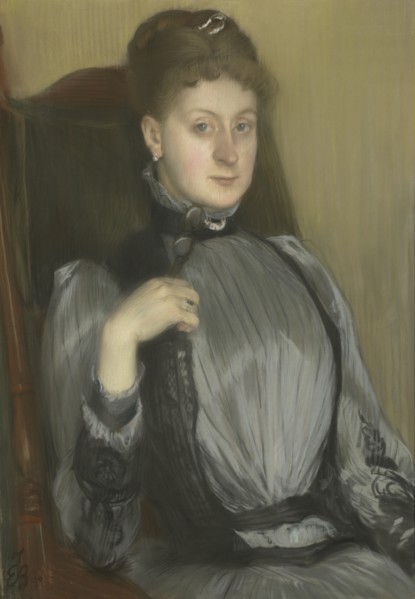 Portrait Of A Woman, 1890. Creator: Jacques Emile Blanche.