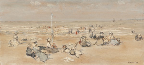 Une Après-Midi À La Plage, c1880s. Creator: Jean-François Raffaëlli.