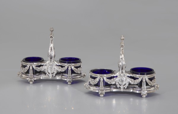 Pair Of Double Salt Cellars, 1782. Creator: Jean-Joseph Beaudet.