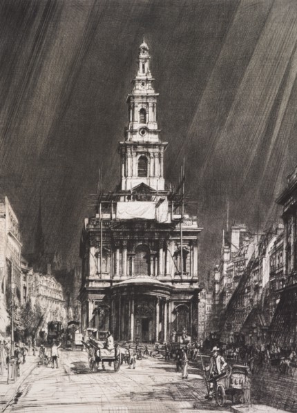 Strand with sky, 1916. Creator: Francis Dodd.