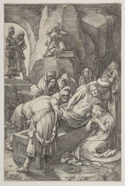 The Entombment, plate 11 from The Passion of Christ, 1596. Creator: Hendrik Goltzius.