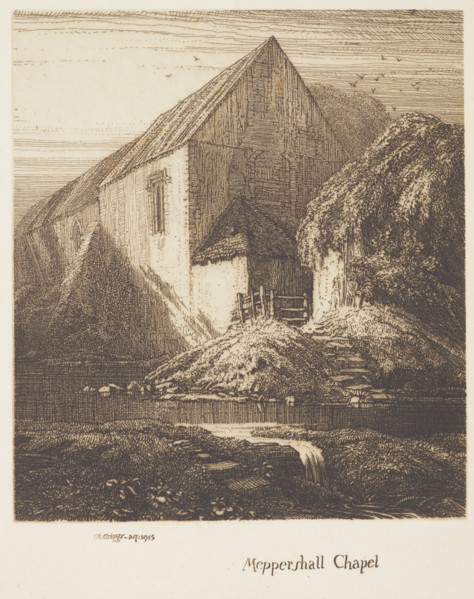 Meppershall Chapel, 1915. Creator: Frederick Landseer Maur Griggs.