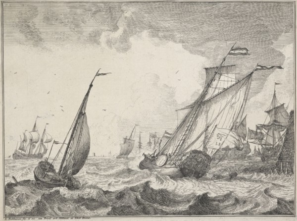 Seascapes with views of the Ij and Amsterdam, Rotterdam, Katwijk, etc. Untitled, 1701. Creator: Ludolf Bakhuizen.