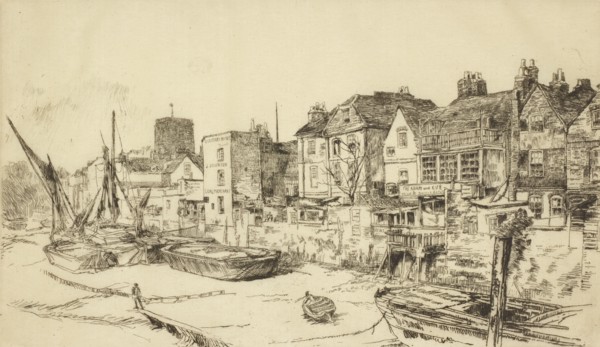 The "Adam and Eve", Old Chelsea, 1879. Creator: James Abbott McNeill Whistler.