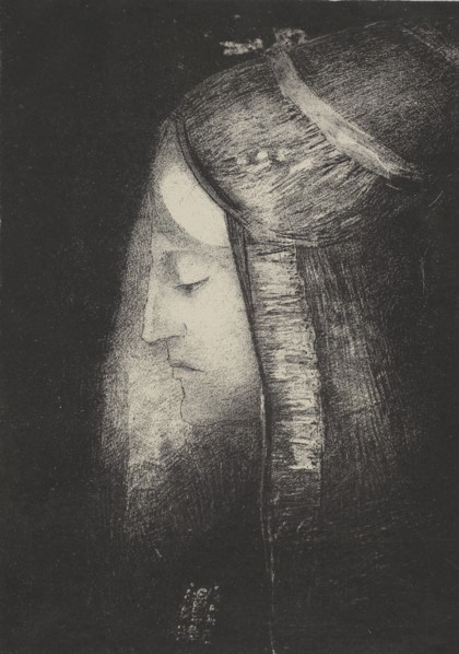 Profil de lumière (Profile of light), 1886. Creators: Odilon Redon, Lemercier et Compagnie.