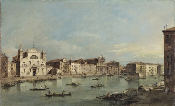 The Grand Canal with Santa Lucia and Santa Maria di Nazareth, 1780. Creator: Francesco Guardi.