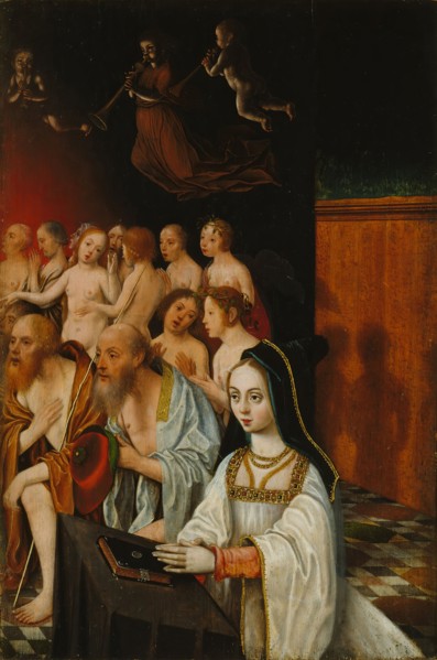 Wing of a Diptych with the Souls of the Just and a Donor, 1520. Creator: Jan Mostaert.