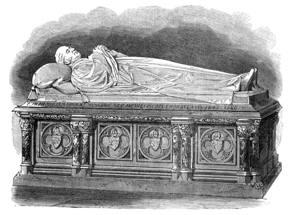Monument to the late Archbishop Musgrave in York Minster, 1864. Creators: Unknown, Matthew Noble.