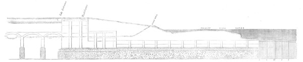 London Main-Drainage Works: section of the outfall of the Northern Drainage at Barking Creek, 1864. Creator: Unknown.