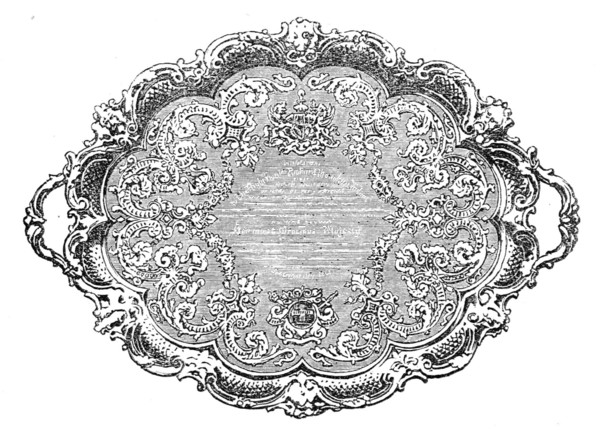 Testimonial presented to Lord Houghton by the electors of Pontefract, 1864. Creator: Unknown.