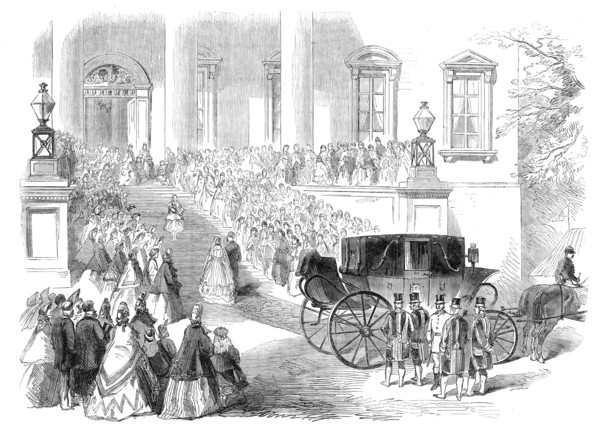 Marriage of the Count de Paris with the Princess Isabelle d'Orleans: the return to Claremont, 1864. Creator: Unknown.