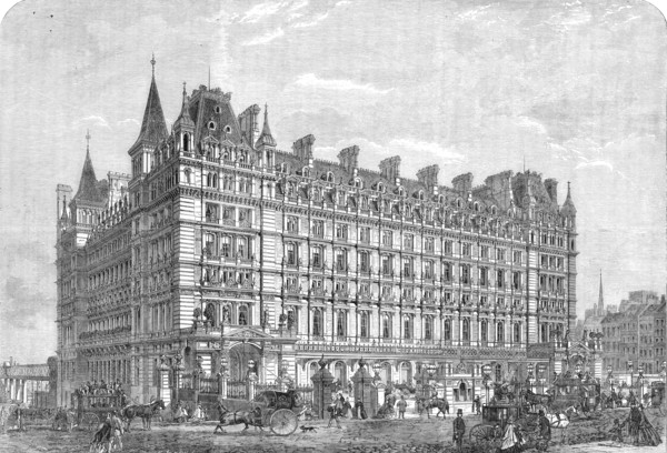 The Charing-Cross Railway Station and Hotel, 1864. Creator: Mason Jackson.
