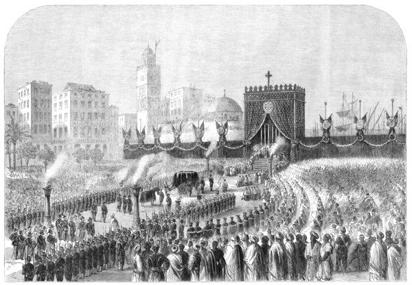 Obsequies of the Duke of Malakoff at Algiers on the 4th of June, 1864. Creator: Unknown.