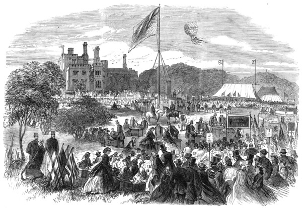 Entertainment to four thousand school children at Dudley, 1865. Creator: Unknown.