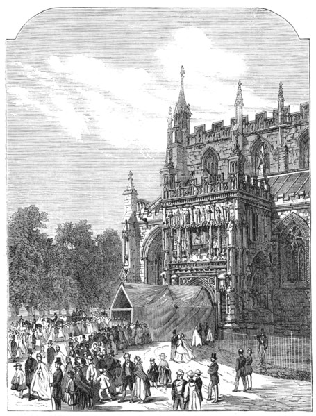 The Gloucester Music Festival: South Porch, Gloucester Cathedral, 1865. Creator: Unknown.