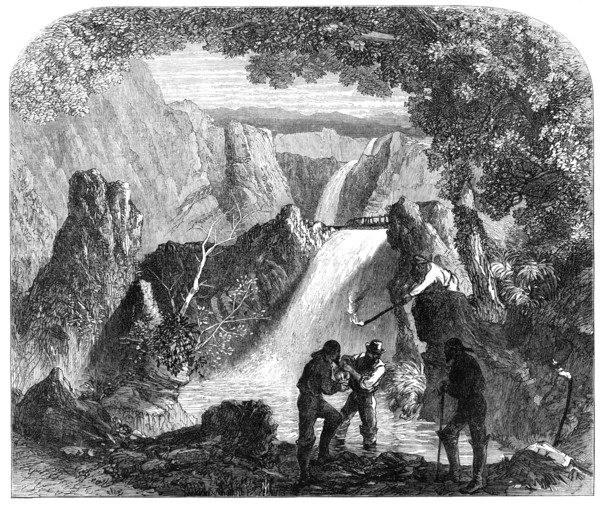 Scene from "Never Too Late To Mend," at the Princess's Theatre, 1865.  Creator: Unknown.