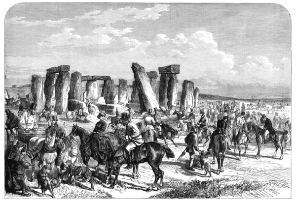 The Wiltshire Champion Coursing Meeting at Stonehenge, 1865. Creator: Unknown.