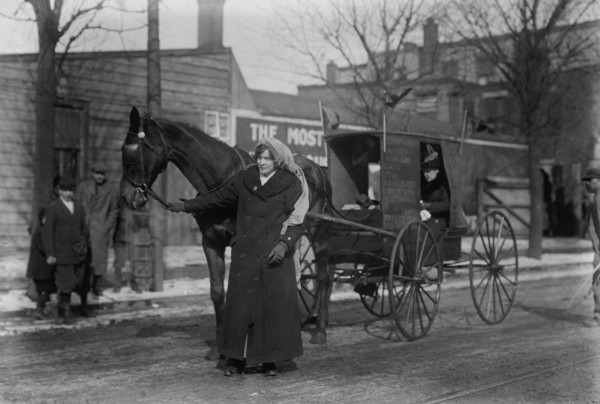 Eliz. Freeman enroute to Wash'n, 1913. Creator: Bain News Service.