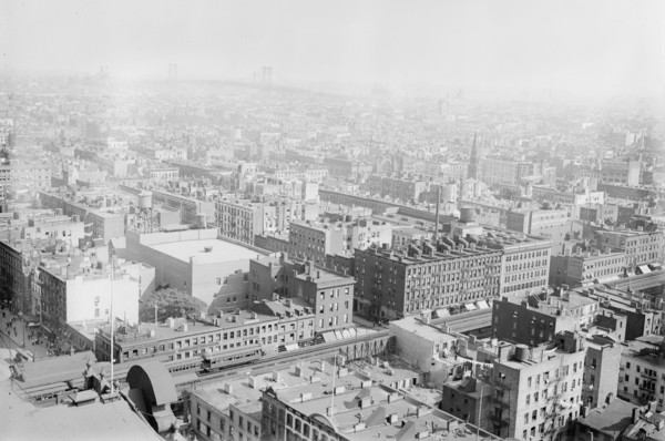Birds eye view of N.Y.C. from roof of Consolidated Gas Building, 1913. Creator: Bain News Service.
