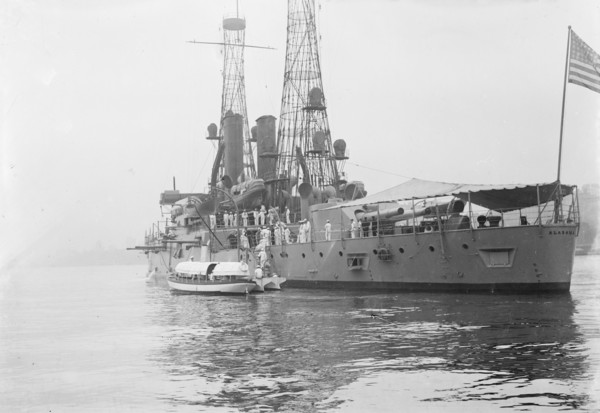 Naval Militia boarding ALABAMA, between c1910 and c1915. Creator: Bain News Service.