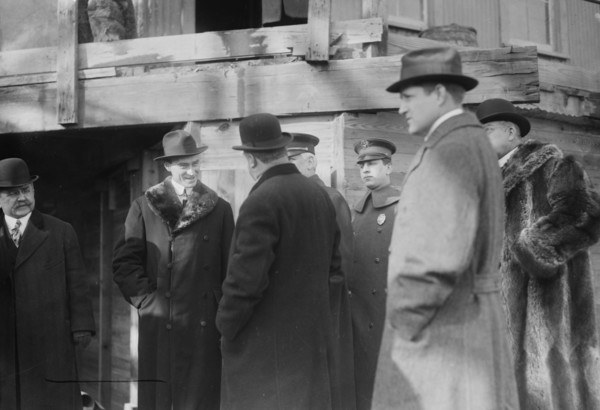 Mayor Mitchel at aqueduct completion 1/12/14, 1914. Creator: Bain News Service.