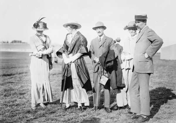 Hon. Mrs. Barrett, Lady Wimborne, Duke of Penaranda, John Traill and wife, between c1910 and c1915. Creator: Bain News Service.