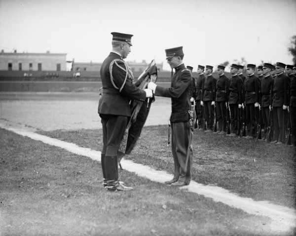 Gen. Leonard Wood & boy cadets, between c1910 and c1915. Creator: Bain News Service.