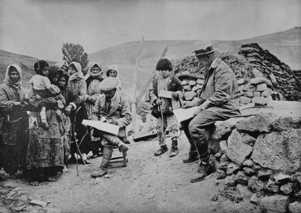 Yarrow allotting relief to Armenian orphans, between c1915 and c1920. Creator: Bain News Service.