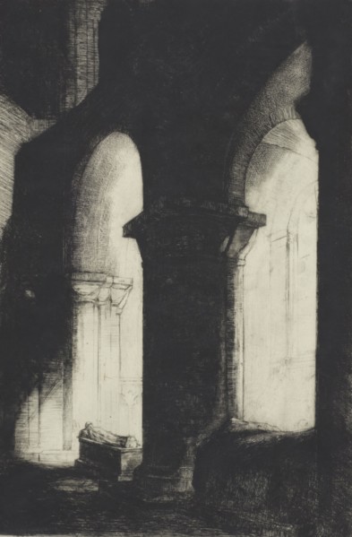 Winchester Cathedral, 1925. Creator: David Young Cameron.