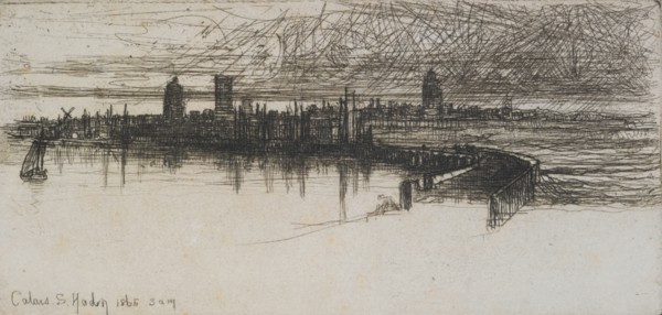 Little Calais Pier, 1865. Creator: Francis Seymour Haden.