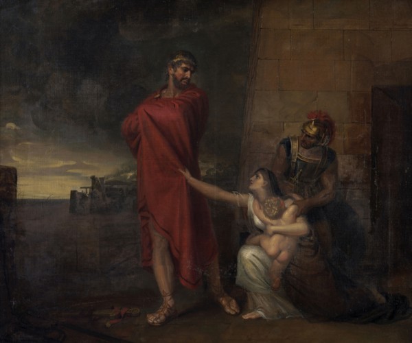 Andromache imploring Ulysses to spare the life of her son, 1810. Creator: George Dawe.