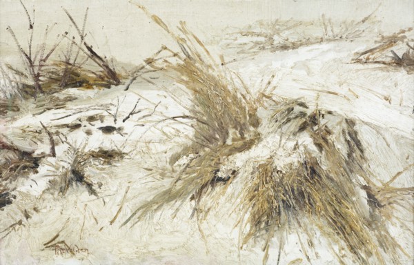 Snow on the sand dunes,  c1889-90. Creator: Petrus van der Velden.