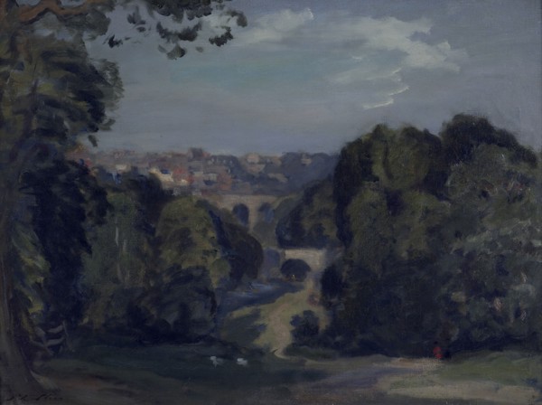 Two bridges, Knaresborough, 1900. Creator: Philip Wilson Steer.