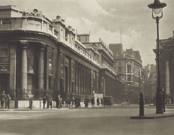 [Princes Street corner]. From the album: Photograph album - London, 1920s. Creator: Harry Moult.