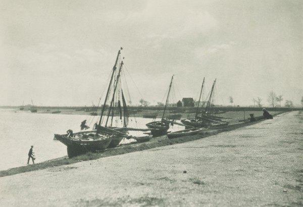 [Boats on beach]. From the album: Photograph album - England, 1920s. Creator: Harry Moult.