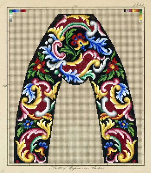 Needlework pattern,c1870-1900. Creator: Hertz & Wegener.