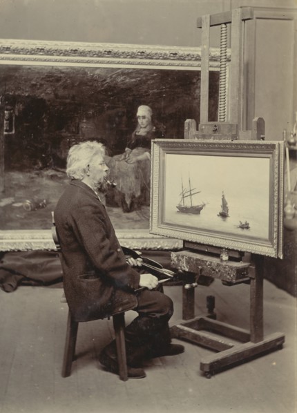 Petrus van der Velden in studio, Pitt Street, 1890s. Creator: Unknown.