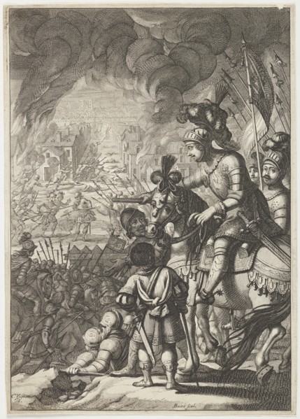 La Pucelle ou la France délivrée'. Plate 12, 1656. Creator: Abraham Bosse.