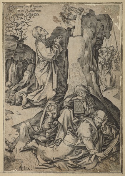 Agony in the Garden, 1584. Creator: Adriaen Huybrechts.