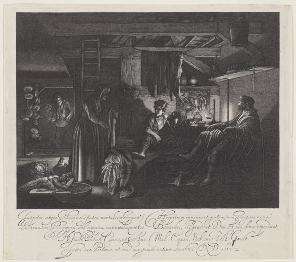 Jupiter and Mercury in the House of Philemon and Baucis, 1612. Creator: Hendrik Goudt.