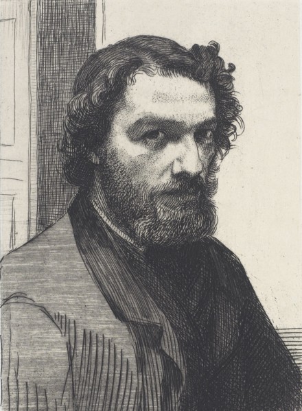 Portrait of Alphonse Legros, 1861. Creator: Felix Bracquemond.