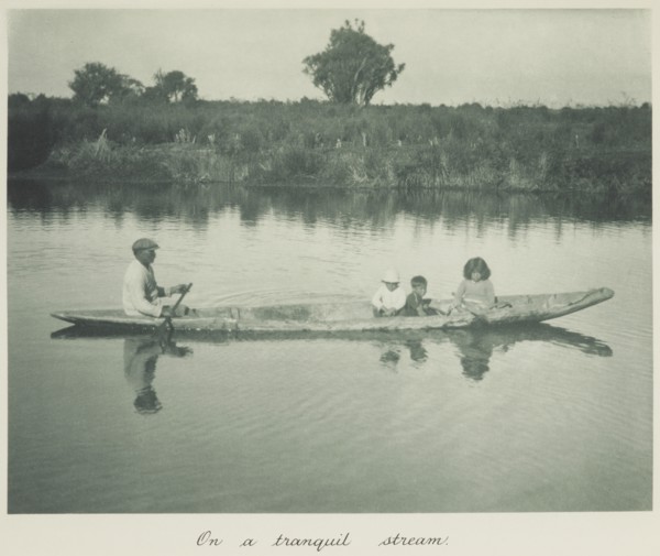 On a tranquil stream. From the album: Camera Pictures of New Zealand, 1920s. Creator: Harry Moult.