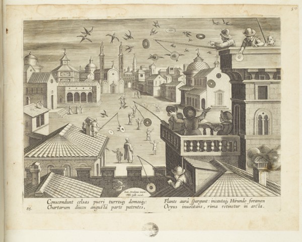 Venationes ferarum, avium, piscium (Hunts of wild animals, birds and fish). Plate 85, 1596. Creator: Hans Collaert the Younger.