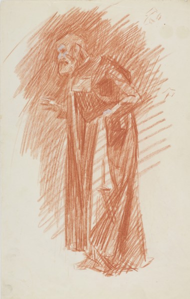 Untitled [Study of a standing monk],  c.1980. Creator: Karl Sim.
