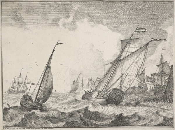 Seascapes with views of the Ij and Amsterdam, Rotterdam, Katwijk, etc. Untitled, 1701. Creator: Ludolf Bakhuizen.
