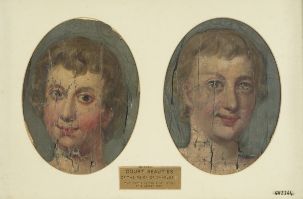 Portraits on silk, c.1680. Creator: Unknown.