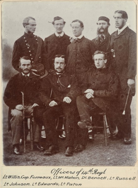 Officers of 14th Regt. - Willis, Ferneaux, McMahon, Dr Bennett, Russell, Johnson, Edwards..., c.1900 Creator: William Francis Gordon.