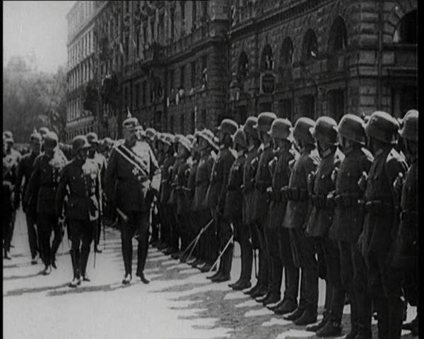President Paul von Hindenburg of Germany Inspecting Soldiers, 1926. Creator: British Pathe Ltd.